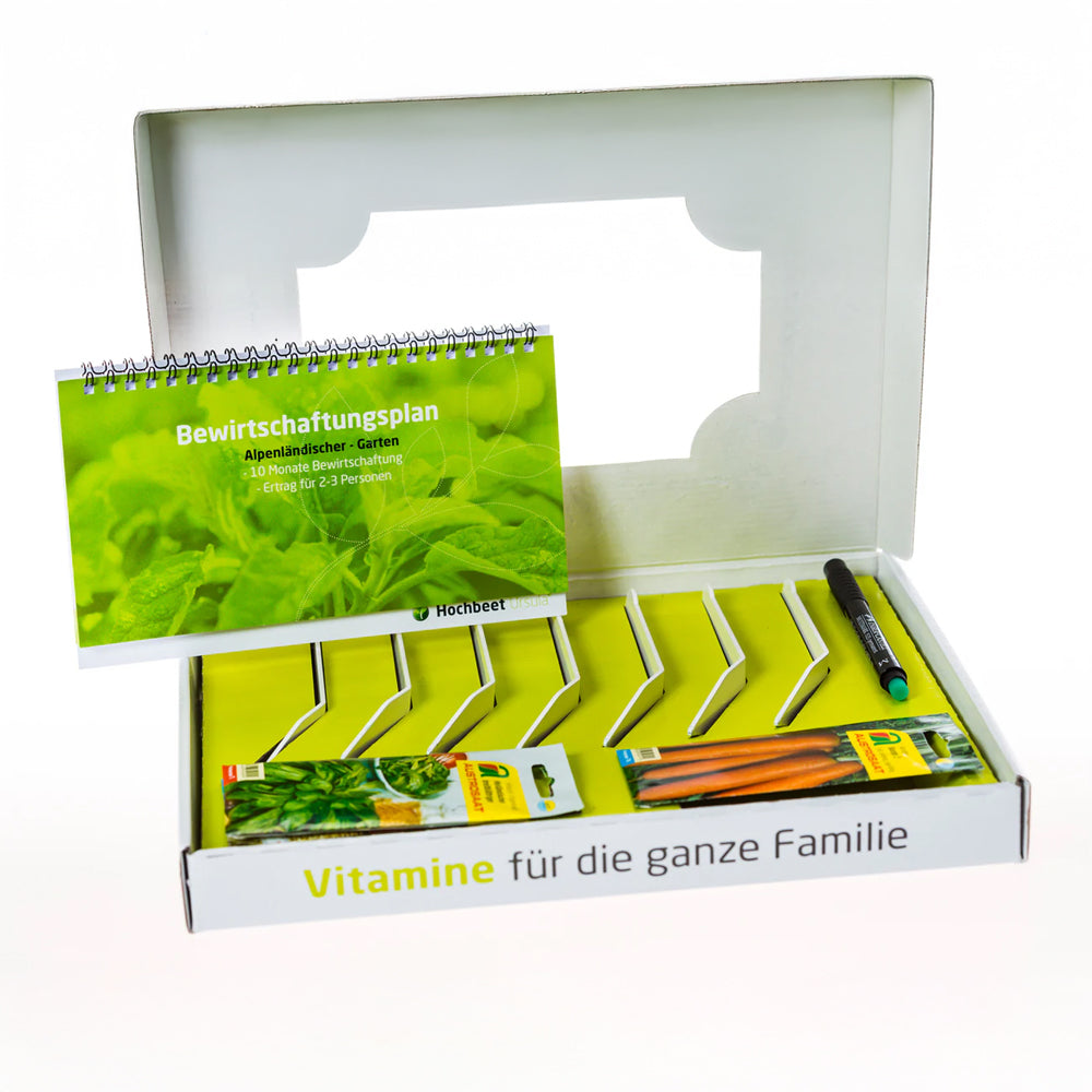 Hochbeet Ursula Inhalt Startpaket inkl. Bewirtschaftungsplan & Samen