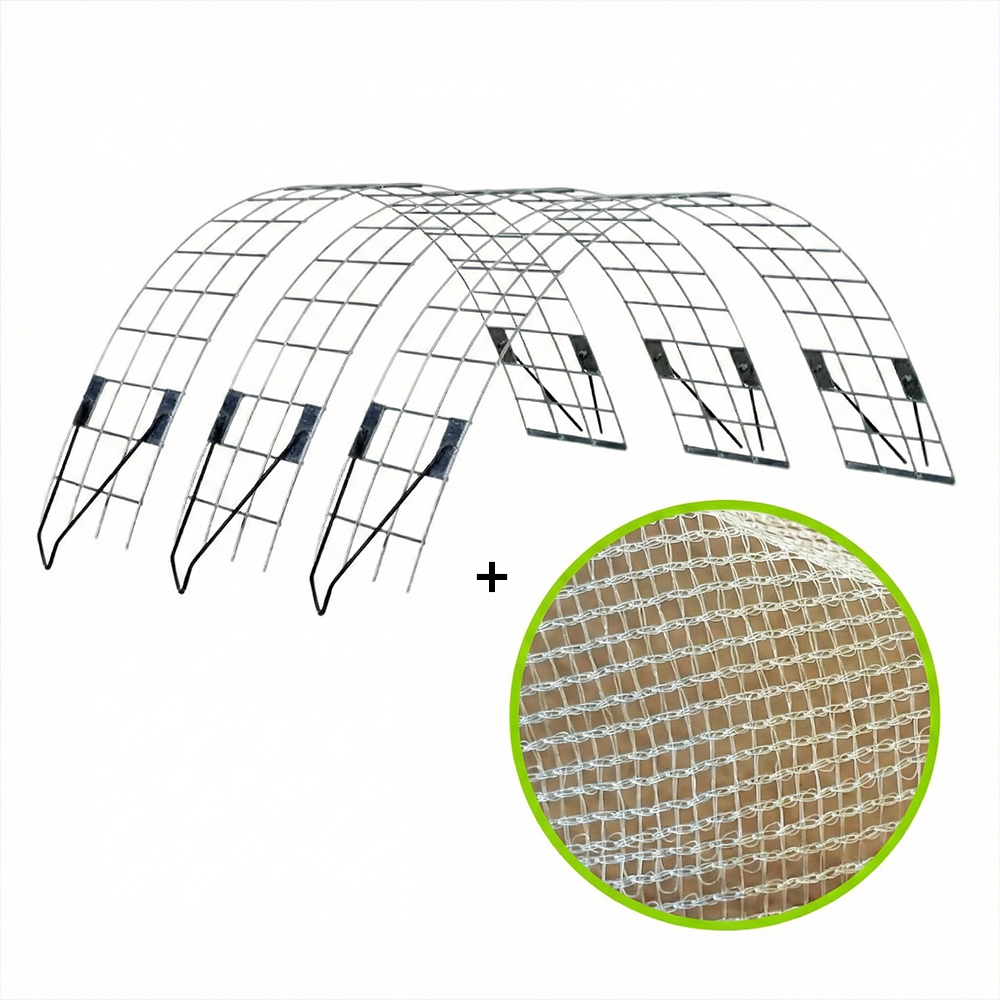 3 Rankhilfen + Schutznetz