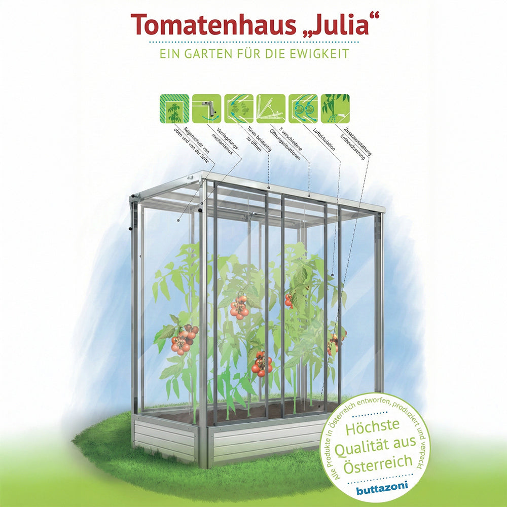 Tomatenhaus Julia Grafik
