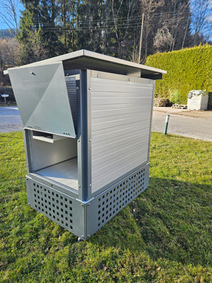 Hinterseite -Öffnung wo sich das Legenest und Kotblech befindet