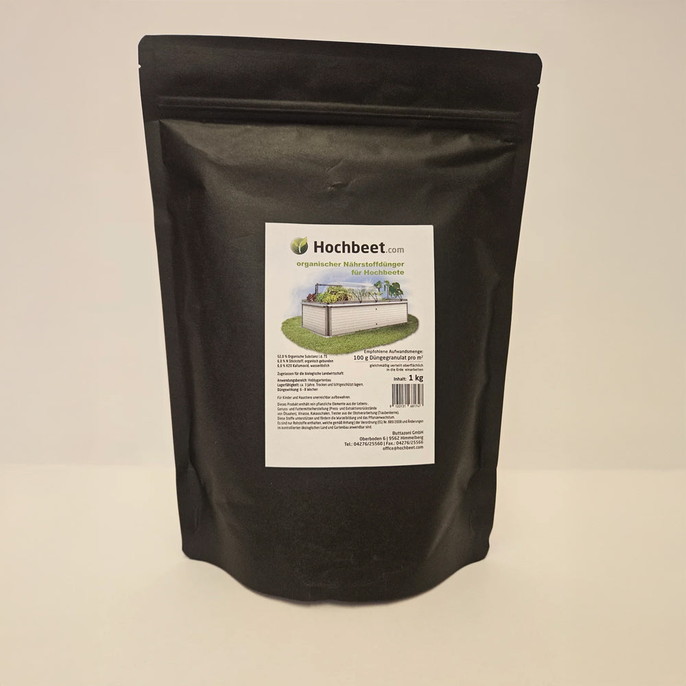 Hochbeet Dünger Beutel Vorderseite