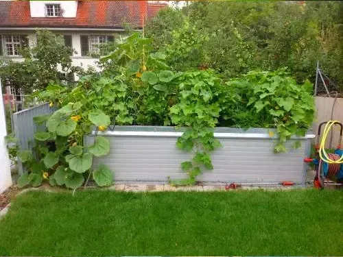 Hochbeet im Garten – Kundenfoto von W. Heymann aus der Schweiz